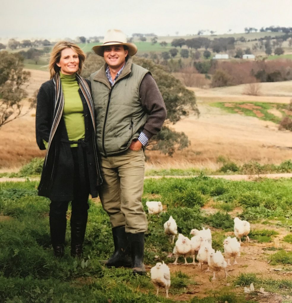 Angus, Sonya and some Organic Chickens